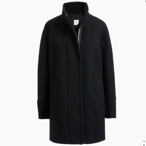 J. Crew Factory City coat Black AB945 Wool Blend Size 2